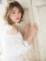 ブルー(BLUE)&nbsp;*CUORE水戸*…シークレットグラデーション外ハネミディアムb