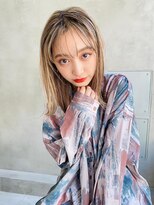 ロイジー(roijir) 【roijir 表参道】シースルーバング×ミルクティーベージュ