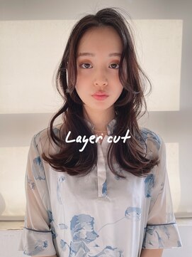 レイラバイアフロート 吉祥寺(Lila by afloat) センターパートフェイスレイヤー/韓国/ウルフカット