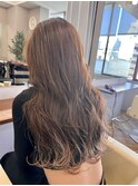 韓国風 巻き髪 髪質改善 トリートメント ロング ブラウン 三宮