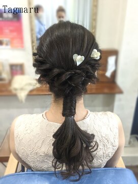 タグマル 大人キレイ！束感のアレンジポニーテール☆
