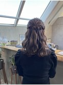 ミディアムハーフアップ