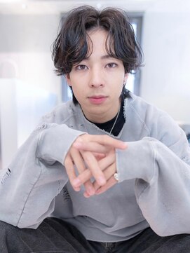 オースティン 調布アミックス(AUSTIN) ツイストパーマ七三オールバックマッシュウルフスリークショート