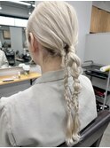 ヘアアレンジ/ヘアセット/編みおろし
