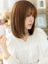 カバーヘアアンドスパ ブリス 浦和(COVER HAIR&SPA bliss)&nbsp;ミルクティーカラー艶髪ワンカールミディアムa浦和20代30代40代