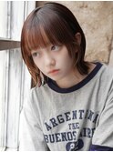大人可愛い20代30代40代黒髪前下がりひし形小顔ボブ