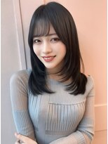 モアナ バイ ラナ 甚目寺店(MoanA BY LANA)&nbsp;韓国風/透明感カラー/オリーブアッシュ/ぱっつん前髪/小顔カット