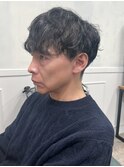 ニュアンスパーマ/波打ちパーマ/刈り上げショート/メンズサロン