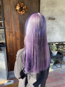 スロウ(Slow) 2回ブリーチ◎パープルカラー