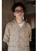 スパイラルパーマショートレイヤーソフトツーブロックマッシュ