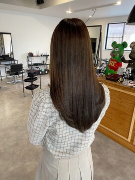 ナンバー(number+) 20代30代艶髪ロングショコラブラウン