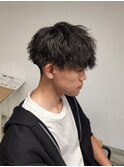 刈り上げマッシュ縦落ちツイストスパイラルパーマ