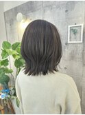 アッシュベージュ×レイヤースタイル