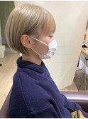 【73.ブリーチ・ダブルカラー】ショート・レイヤーカットも人気
