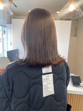 クララジャパン ナベシマ(CLALA JAPAN Nabeshima) グレージュ　艶髪　髪質改善　ブリーチ　ピンクベージュ　韓国風