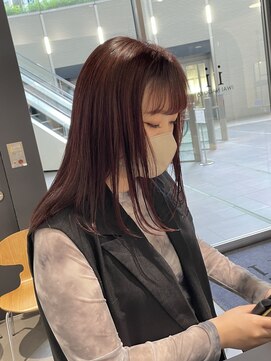 コラゾン イオンモール長久手店(Corazon) ブリーチなしダークレッドカラー