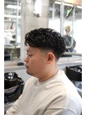 フェードオールバックパーマ！