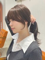 アプリ 大宮西口(appri)&nbsp;１０韓国風ロングレイヤー顔まわりカット前髪艶髪透明感カラー