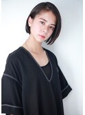 シンプル切りっぱなしボブ