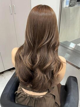 ベレーザ 渋谷(BELEZA) ba1817透明感暗髪マロンブラウングレージュカラー外巻きパーマ