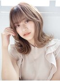 大人可愛い小顔ミディグレージュ215