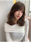 フェイスレイヤー大人可愛い韓国風ロングレイヤー美髪ウェーブ