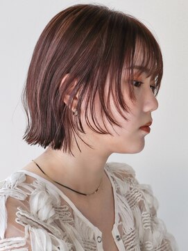 シスタ(SISTA) フェイスレイヤーボブくびれボブピンクブラウン【自由が丘】