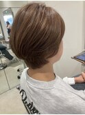 ショートスタイル ベージュカラー