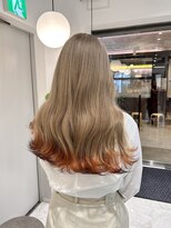 サロウィンフレンテ 新宿三丁目(SALOWIN Frente)&nbsp;フォックスカラー/ミルクティー×オレンジブラックエンドカラー