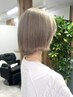 カット＋ブリーチオンカラー＋システムトリートメント￥17500～