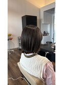 外はねボブ×グレージュ