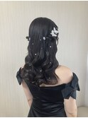 ブライダル×ハーフツインアレンジ