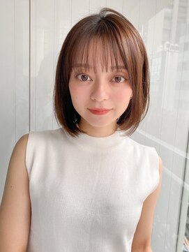 エトラ 渋谷店(etora) 前髪 外ハネボブ 暗めカラー グランマッシュ デザインカラー"