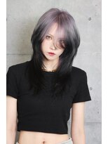 ガルテ(GARTE)&nbsp;パープルシルバー/裾カラー/ウルフカット