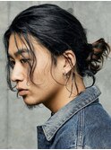 原宿メンズボブニュアンスサーフカールメンズミディアムヘア◆