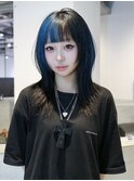 デザインカラー暗めカラー韓国ヘア顔周りレイヤー_ba560751