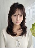 ◎小顔カット レイヤーカットワンホンヘア韓国風ヘア