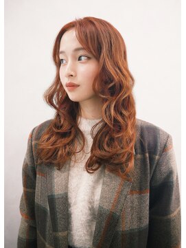 ブリーチ無しのダブルカラーで出来るオレンジブラウン