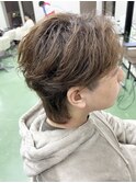 メンズフェザーショートパーマ