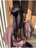 結婚式 ヘアセット ハーフアップ