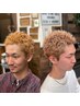 ドリルパーマ+ブリーチ