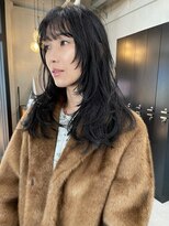 エン 三島(en)&nbsp;レイヤーカット/顔周りカット/パーマスタイル/黒髪パーマ/三島