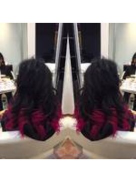 アフ(ahu) 毛先カラー