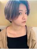 ショートバレイヤージュ【hub(hair)天神今泉】