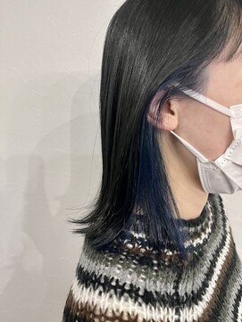 パルマヘアー(Palma hair) 暗髪×ブルー