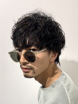 2.30代に人気◎波巻きソフトツイストスパイラルパーマメンズヘア