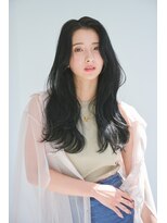韓国風大人レイヤーブルーブラック