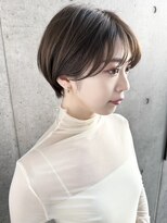 マルツ 銀座(maltu)&nbsp;前髪あり丸みショート耳かけマッシュショートことりベージュ