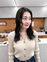 トゥコ(tuco)&nbsp;ロングパーマ　ニュアンスパーマ　ロングヘア　パーマ　前髪