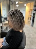 #セミディ#シアーカラー#ショートヘア#姫カット#ダークアッシュ